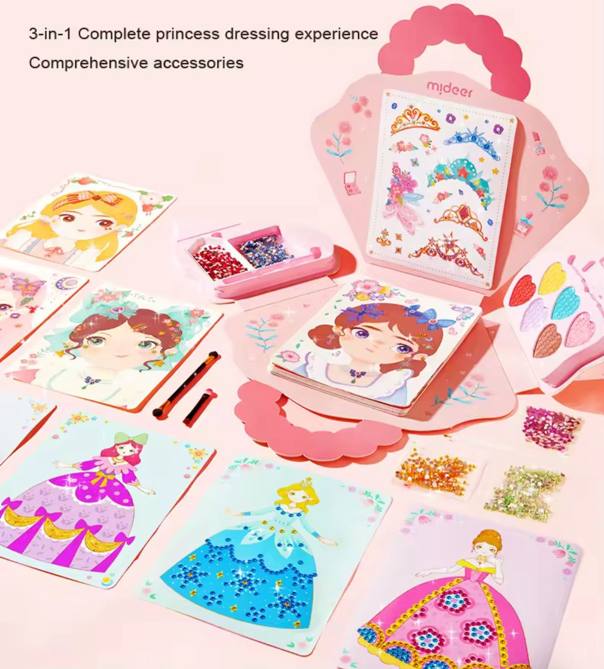 3-in-1 DIY Princess Dress-Up Fashion Design Kit