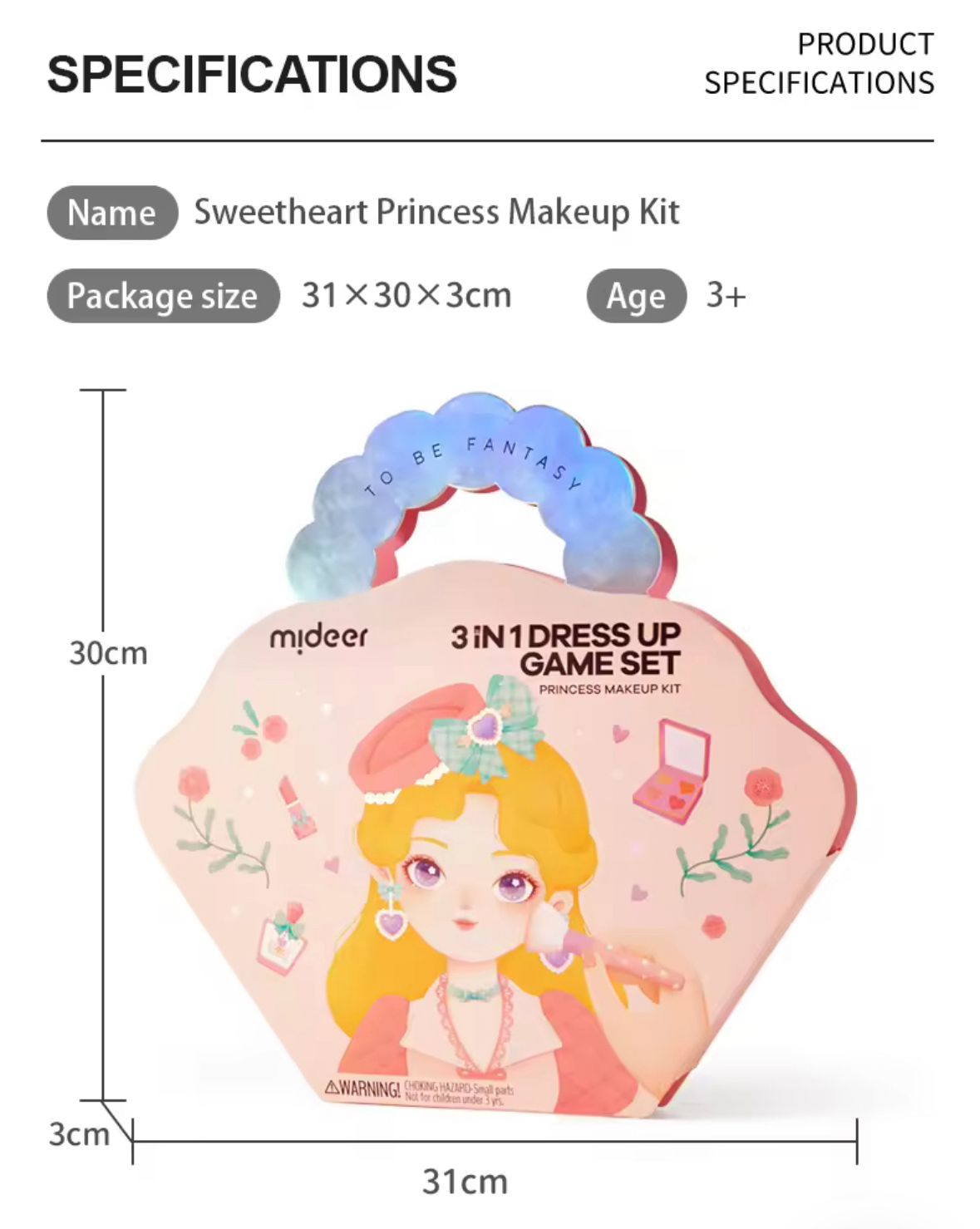 3-in-1 DIY Princess Dress-Up Fashion Design Kit